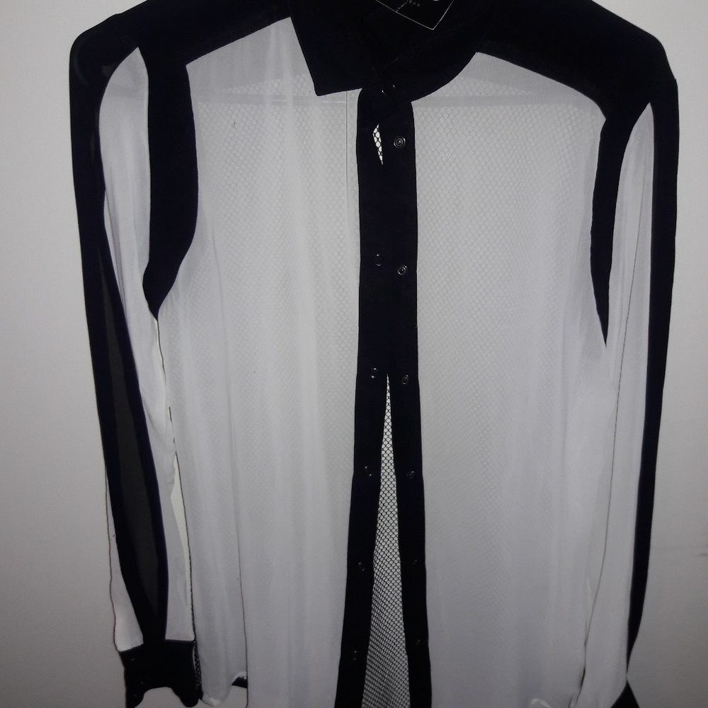 White & Black blouse